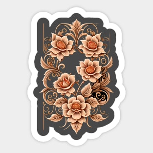 Its Fine , Im Fine , everything is Fine, "Enchanted Blooms: Pen and Ink Pin Flowers" Sticker